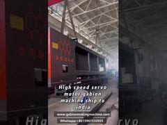 भारतीय ग्राहक ऑपरेटिंग हाई-स्पीड गेबियन मेष मशीन Riverbank संरक्षण परियोजना