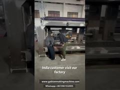लाइव फैक्ट्री टेस्ट: भारतीय खरीदारों को गैबियन मेश मशीन का प्रदर्शन दिखाया गया