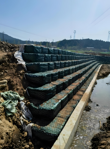 नवीनतम कंपनी ब्लॉग के बारे में Gabion Mesh Technology Strengthens Riverbank Protection and Flood Control Projects
