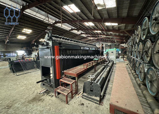 2m-4m स्वचालित हेक्सागोनल वायर नेटिंग मशीन तार व्यास 1.6-4.0mm जाल आकार 90x130mm